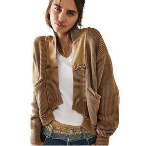 Free People We the Free | Worn Thru Surplus Cardi sz small slouchy cropped